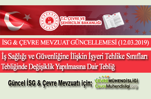 isg mevzuat guncellemesi 12 03 2019