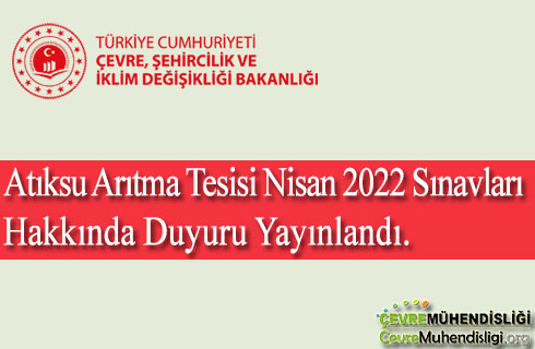 atiksu aritma tesisi nisan 2022 sinavlari