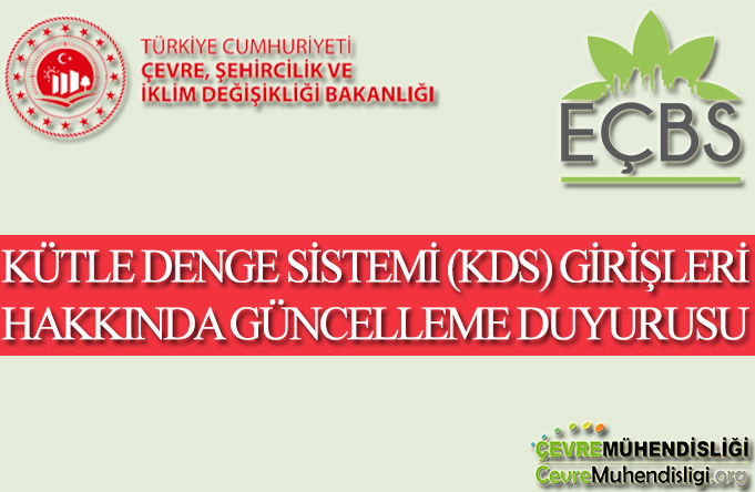 KÜTLE DENGE SİSTEMİ (KDS) GİRİŞLERİ HAKKINDA GÜNCELLEME DUYURUSU