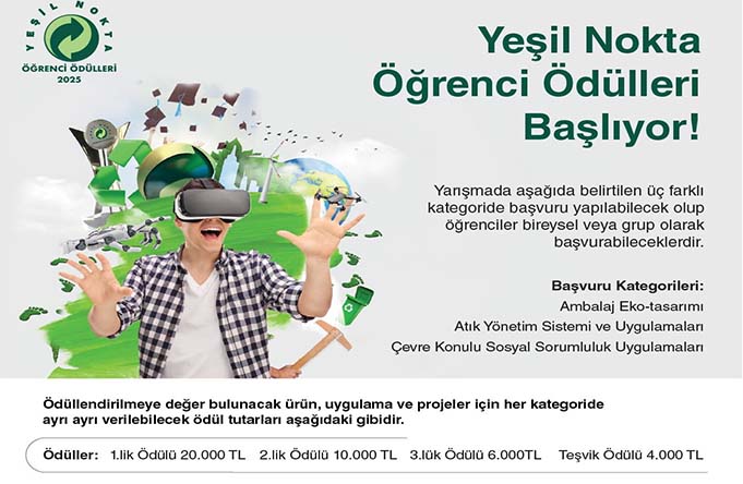 “Yeşil Nokta Öğrenci Ödülleri” Başvuruları 10 Şubat 2025’te Başlıyor