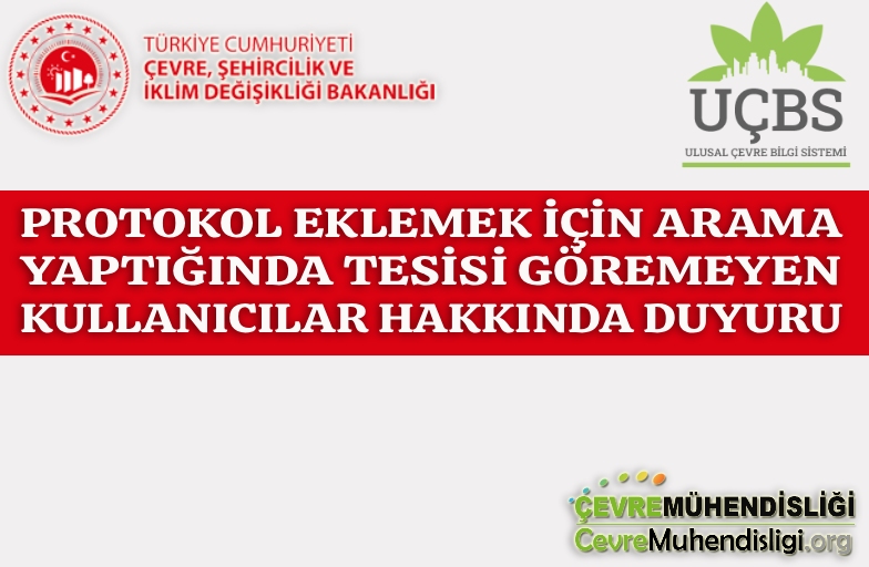 Protokol Eklemek için Arama Yaptığında Tesisi Göremeyen Kullanıcılar Hakkında Duyuru