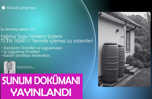 Yağmur Suyu Yönetim Sistemi Eğitimi | SUNUM DOKÜMANI YAYINLANDI